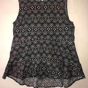 Black and white business blouse